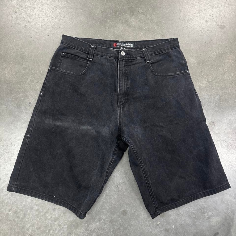 *SOLD* Southpole black baggy skater denim jorts Size 38
